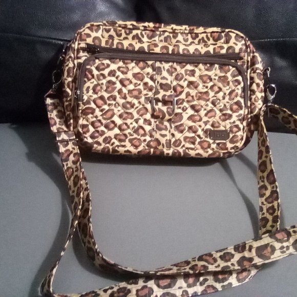 Lug Carousel XL Crossbody bag Leopard Brown - Picture 1 of 3